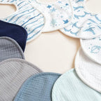 Konssy 8-Pack Muslin Baby Bibs, Adjustable Fit - Image 6