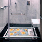 Shower Mat Non Slip 26.8 x 15.1 Inches, Floral Design Bathtub Mat Shower Stall - Image 6