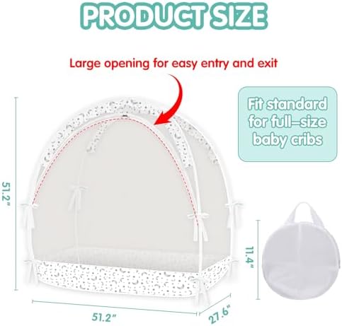 Crib Tent - Crib Net to Keep Baby in, Stop Baby from Climbing Out of Crib - Image 6