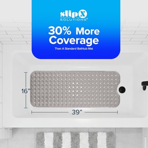 SlipX Solutions 39x16 Extra Long Non Slip Bath Mat, Tub & Shower - Image 5