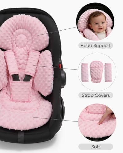 TinlyFinly Newborn Carseat Insert, Baby Head and Body Support - Image 7