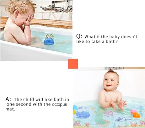 Secopad Bathtub Mat Non Slip, Cartoon Bath Tub Mat - Image 3