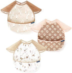 GRSSDER 3-pack Mess Proof Baby Feeding Bibs by BUYNOW