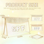 Iqimott 2Pcs Boho Patch SPF Bag Clear Makeup Letter Bag, Waterproof Zipper Make - Image 2