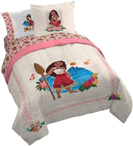 Disney Moana Queen Comforter Set 7 Piece Kids Bedding by JayFranco
