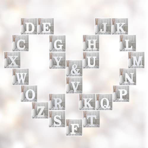 AOCEAN 4 Inch White Wood Letters Unfinished Wood Letter - Image 5
