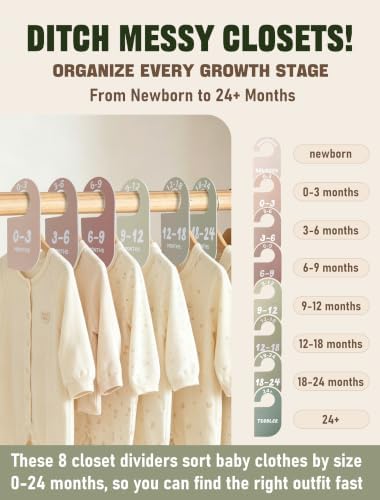 12 Pack Baby Closet Dividers, Durable-Sided Baby Size Closet Dividers - Image 3