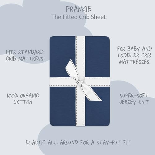 Butterblu Frankie Fitted Crib Sheet 100% Organic Cotton - Image 2