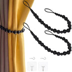 2 Pack Wood Bead Curtain Tieback, Boho Curtain Holdbacks by OCIOLI
