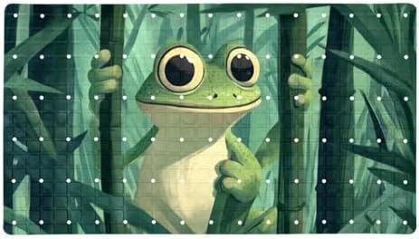 Shower Mat Non Slip, Bamboo Forest Frog Anti Slip Bath Mat by Anna+Cowper