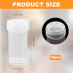 10 Pcs Plastic Loose Powder Jar - 10 ml Clear Cosmetic Glitter Powder Bottle - Image 2