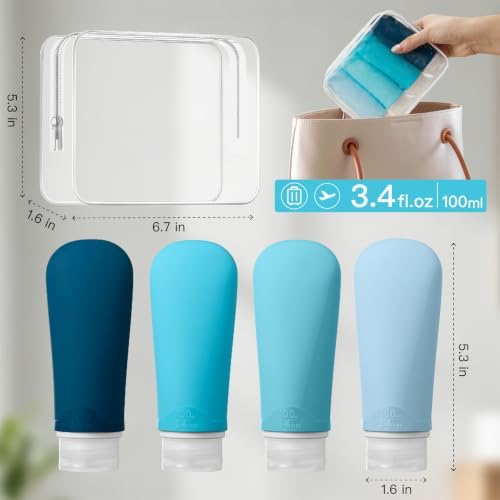INSFIT Travel Bottles for Toiletries, TSA Approved 3oz Travel Size Containers - Image 2
