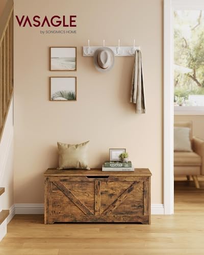 VASAGLE Storage Chest with 2 Safety Hinges, 15.7 x 39.4 x 18.1 Inches - Image 2