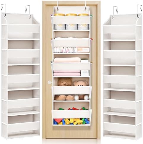 ULG 2 Pack 5-tier Over the Door Organizer Beige by ULG