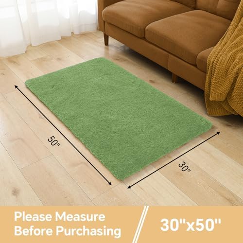 Polyester Bathroom Rug 30"x50" Hunter Green, Large Soft Bath Mat - Image 2