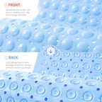 Anti-Slip Bathtub Shower Mat 28×15 Inch Opaque Light Blue - Image 2