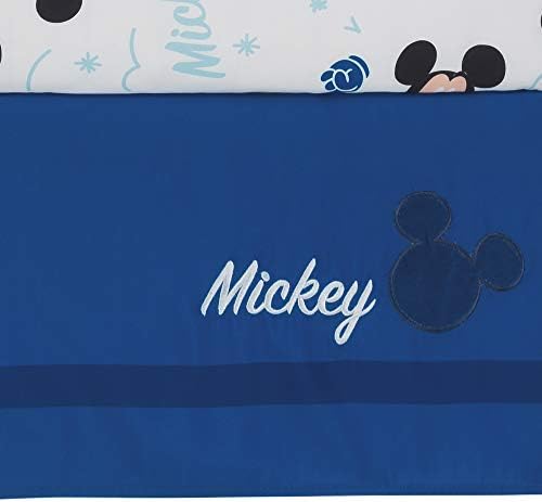 Lambs & Ivy Disney Baby Forever Mickey Mouse 3-Piece Blue Crib Bedding Set - Image 6