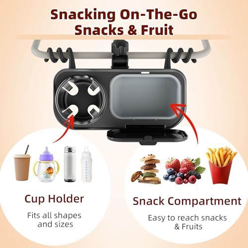 KingKam Universal Double Stroller Snack Tray - Image 2