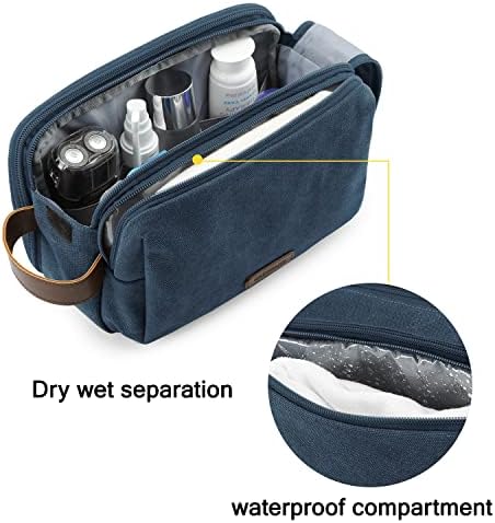BAGSMART Toiletry Bag for Men, Canvas Travel Toiletry Organizer Dopp Kit - Image 3