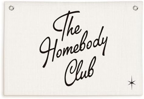 Lacama The Homebody Club Flags Banner, Trendy College Dorm Bedroom Wall Art by Lacama