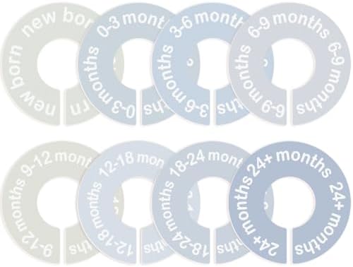 cephira Baby Closet Dividers for Clothes 0-24 Months, 8 Pack mini Round Size by Unknown