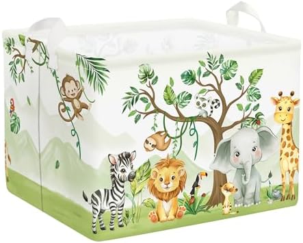 Forest Animals Laundry Hamper Woodland Tree Large Storage Basket Parents by HUUMONSS