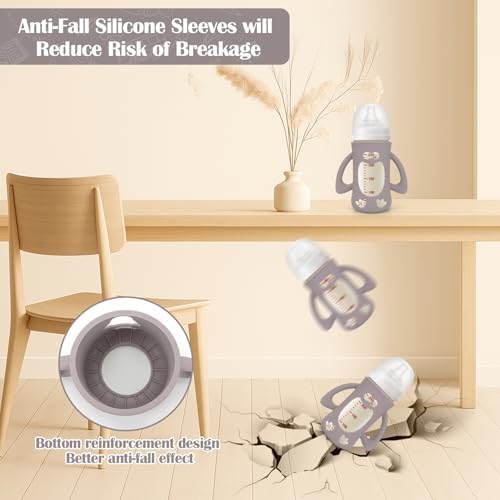 BUSOHA 3 Pack Silicone Sleeves for Pigeon 8oz Baby Bottle - Image 3