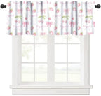 Cute Pink Bow Valance, Watercolor Aesthetic Pink Strawberries Cherries Pastel - Image 6