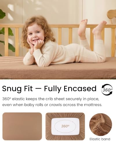 Muslin Crib Sheets for Boy Girl - Image 3