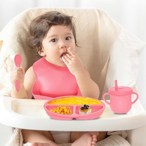 100% Silicone baby feeding set, BPA free Baby dishes set - Image 2