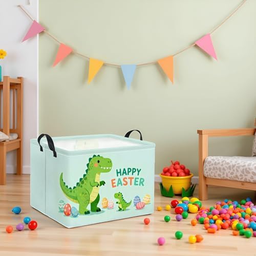 Rectangular Easter Basket Baby Girl Basket Fabric Storage Bin Organizer Box - Image 3