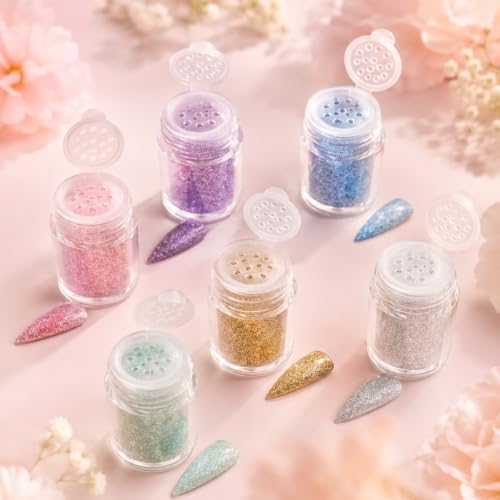 6 Pcs Plastic Loose Powder Bottle Clear Mini Loose Powder Jars - Image 7