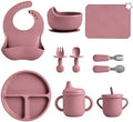 Silicone Baby Feeding Set 10 Pcs, Baby feeding essentials by JELLDJKSiliconeBabyFeeding