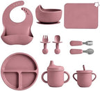 Silicone Baby Feeding Set 10 Pcs, Baby feeding essentials by JELLDJKSiliconeBabyFeeding