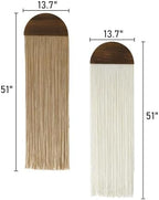 2Pcs Macrame Wall Hanging Boho wall decor Fiber Art Decor 13.7"W*51"L - Image 5