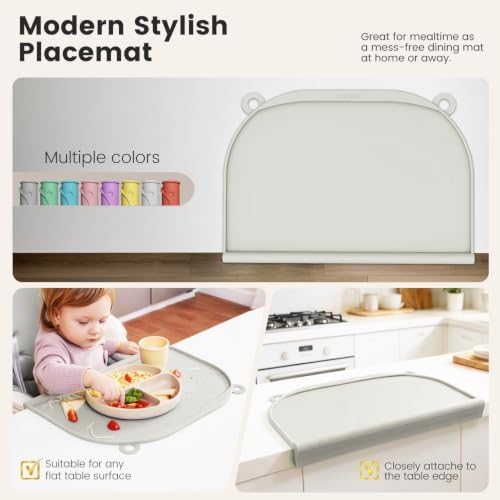 Large Silicone Placemat, Raised Edge Leakproof, Non-Slip - Image 3