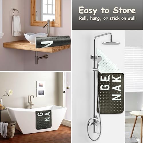 Bathtub Mat Non Slip, Get Naked Extra Long Bath tub Mat Shower Floor Mat - Image 4