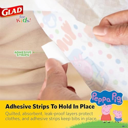 Glad for Kids Peppa Pig Paper Bibs - Image 5
