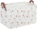 Sanjiaofeng Rectangular Kids Basket Flower Storage Bins, Girls Storage Basket by Sanjiaofen