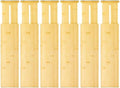 VaeFae 6 Pack Bamboo Drawer Dividers, Expandable Separators by VaeFaeDirect