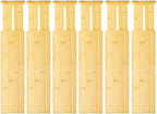 VaeFae 6 Pack Bamboo Drawer Dividers, Expandable Separators by VaeFaeDirect