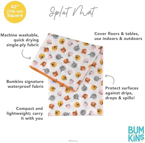 Bumkins Disney Baby Splat Mat for Under High Chair, Babies Toddlers Eating Mess - Image 5