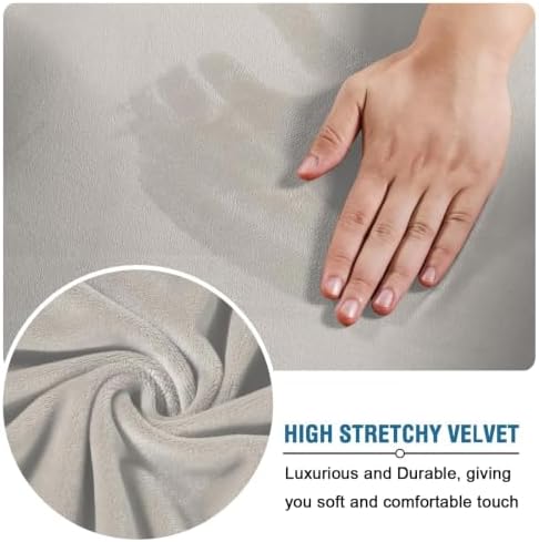 H.VERSAILTEX Wingback Chair Covers Velvet Plush Wing Chair Slipcover 1 Piece - Image 3