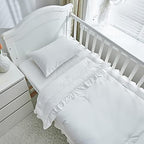 3 Pieces Crib Bedding Set Baby Ruffle Quilted Comforter - Image 5