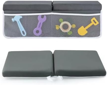PandaEar Baby Bath Kneeler and Elbow Rest Pad Set, Dark Grey by PandaEar