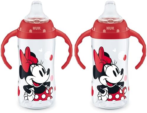 NUK Learner Cup, 10 Oz, Minnie Mouse – Soft Spout, Easy-Grip Handles, BPA Free by NUK