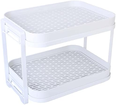 2-Tier Cup Drying Rack with Removable Drainboard, Rust-Proof Iron Mug Organizer by Zosenley