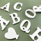 White 6 Inch Unfinished Wooden Letters - Image 4