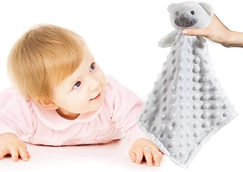 CREVENT Soft Cute Snuglling Toy Baby Security Blankies Unisex, Minky Dot Front - Image 7
