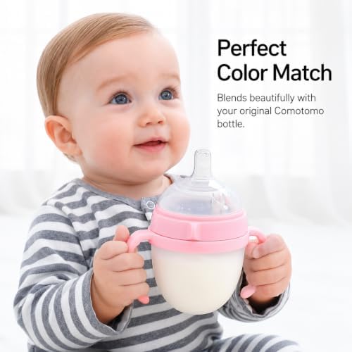 CHUBBIEE Baby Bottle Handles for Comotomo 5oz & 8oz, Ergonomic Non-Slip Grips - Image 6